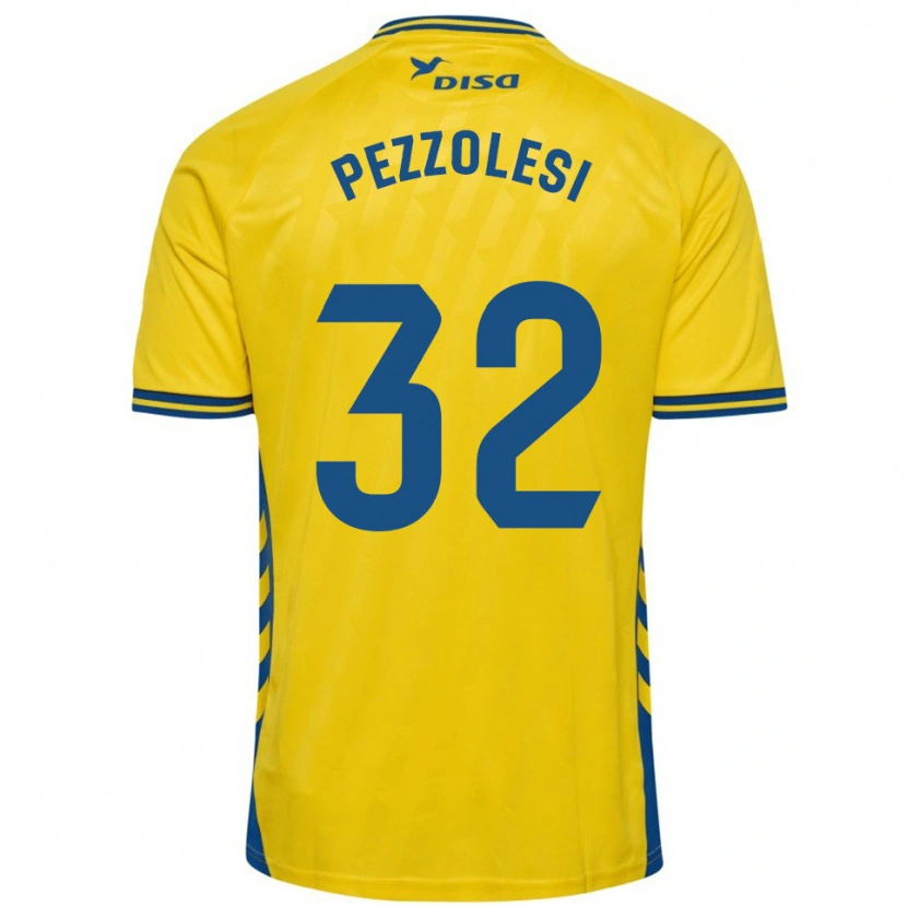 Danxen Herren Valentín Pezzolesi #32 Gelb Blau Heimtrikot Trikot 2025/26 T-Shirt Österreich