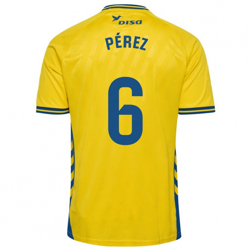 Danxen Herren Yoni Pérez #6 Gelb Blau Heimtrikot Trikot 2025/26 T-Shirt Österreich