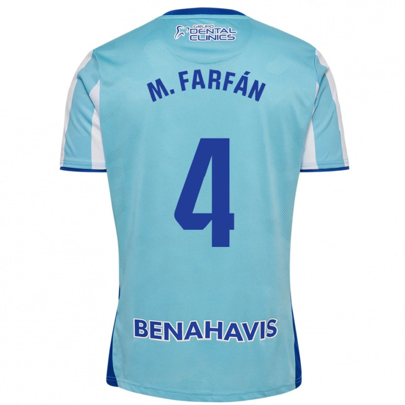 Danxen Herren María Farfán Hidalgo #4 Himmelblau Weiß Heimtrikot Trikot 2025/26 T-Shirt Österreich
