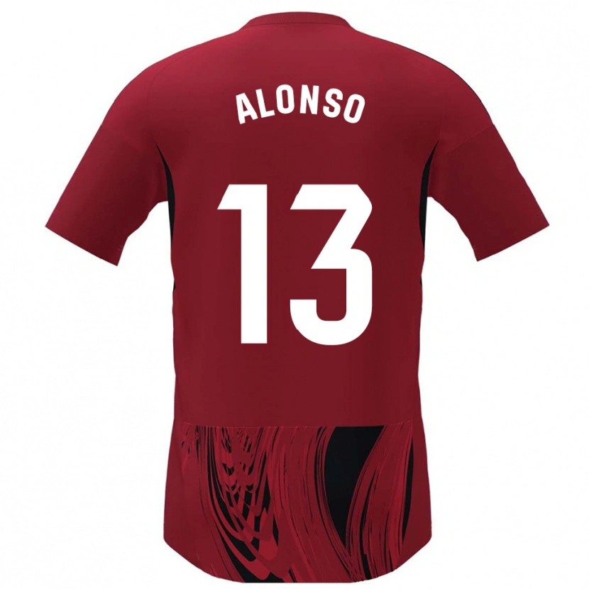 Danxen Herren Maikel Alonso #13 Rot Schwarz Heimtrikot Trikot 2025/26 T-Shirt Österreich