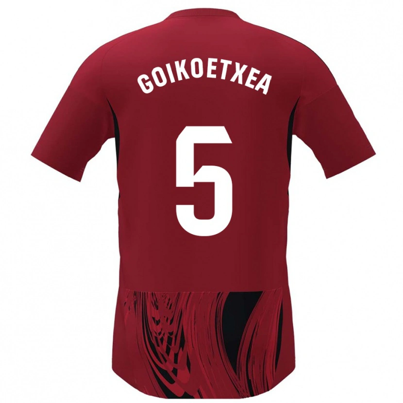 Danxen Herren Imanol Goikoetxea #5 Rot Schwarz Heimtrikot Trikot 2025/26 T-Shirt Österreich