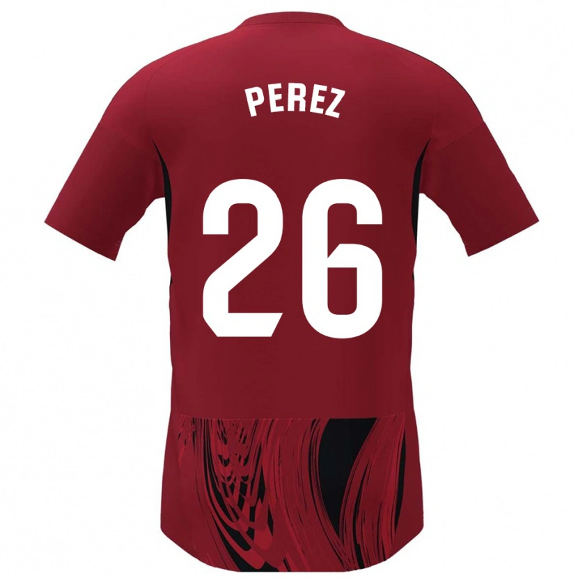 Danxen Herren Pablo Pérez #26 Rot Schwarz Heimtrikot Trikot 2025/26 T-Shirt Österreich