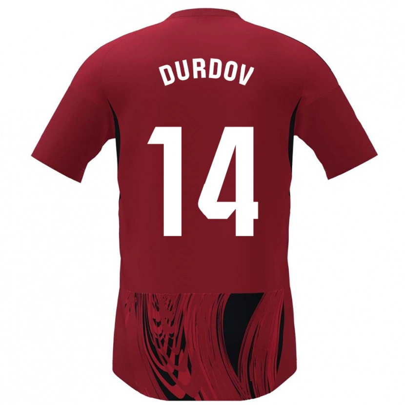Danxen Herren Ivan Durdov #14 Rot Schwarz Heimtrikot Trikot 2025/26 T-Shirt Österreich