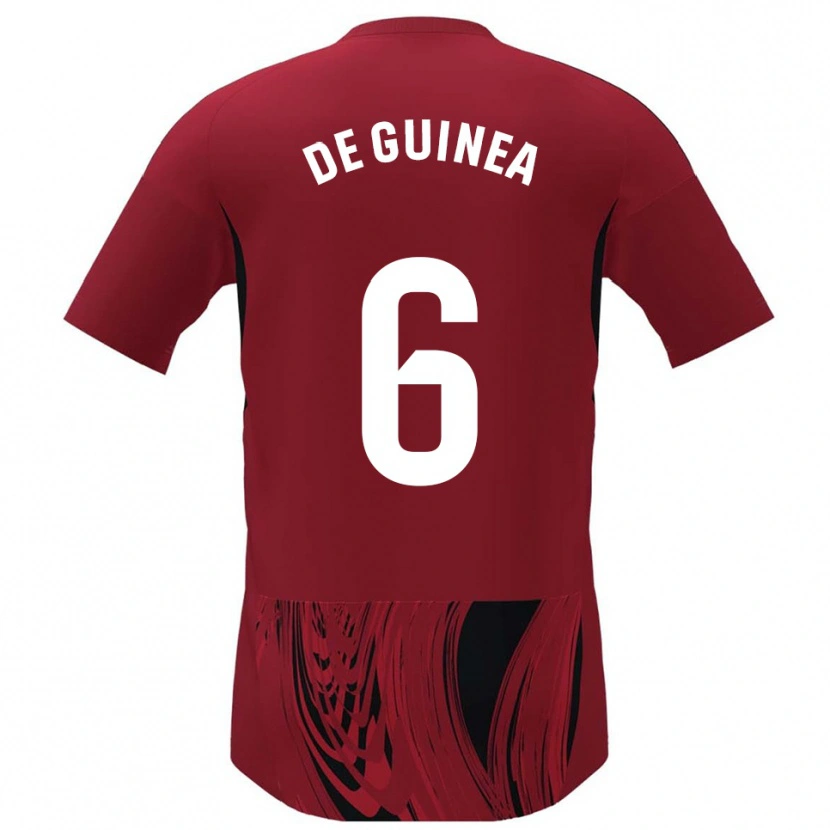 Danxen Herren Asier Ortiz De Guinea #6 Rot Schwarz Heimtrikot Trikot 2025/26 T-Shirt Österreich