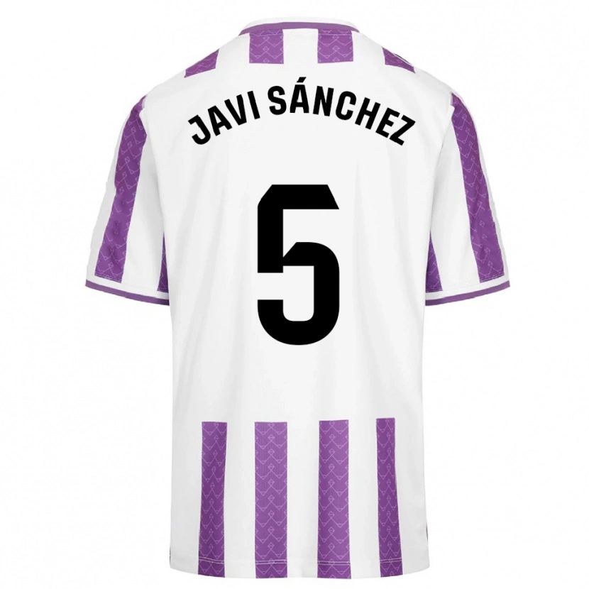 Danxen Herren Javi Sánchez #5 Lila Weiß Heimtrikot Trikot 2025/26 T-Shirt Österreich