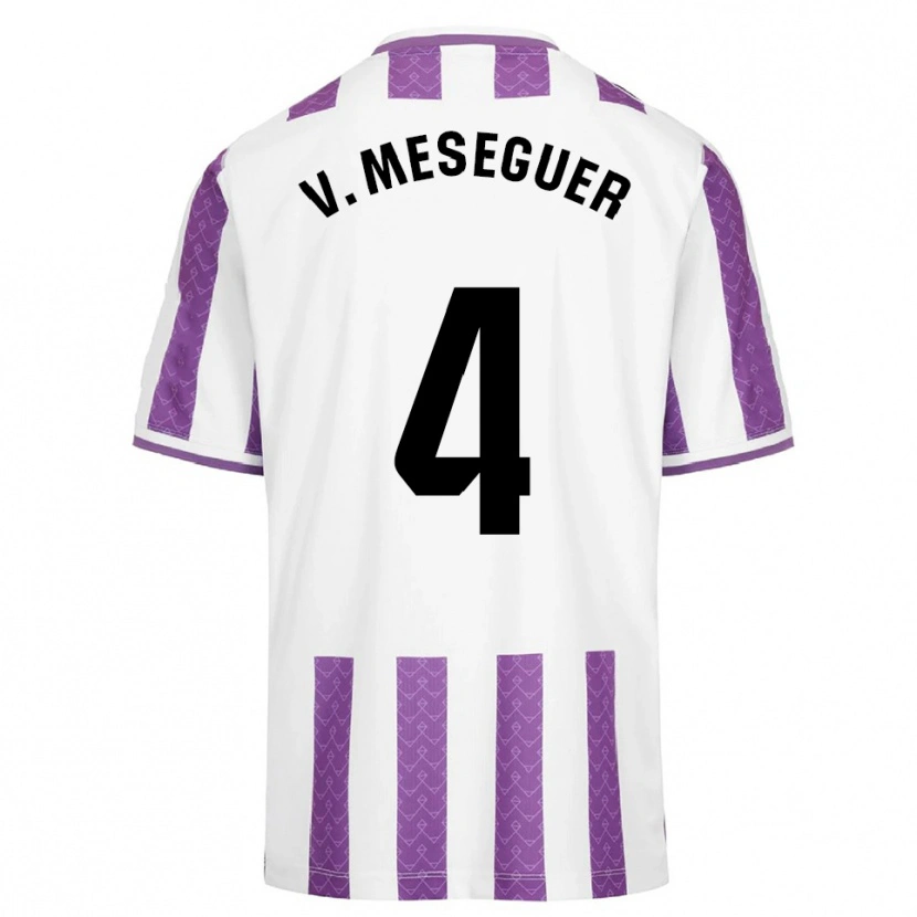 Danxen Herren Víctor Meseguer #4 Lila Weiß Heimtrikot Trikot 2025/26 T-Shirt Österreich