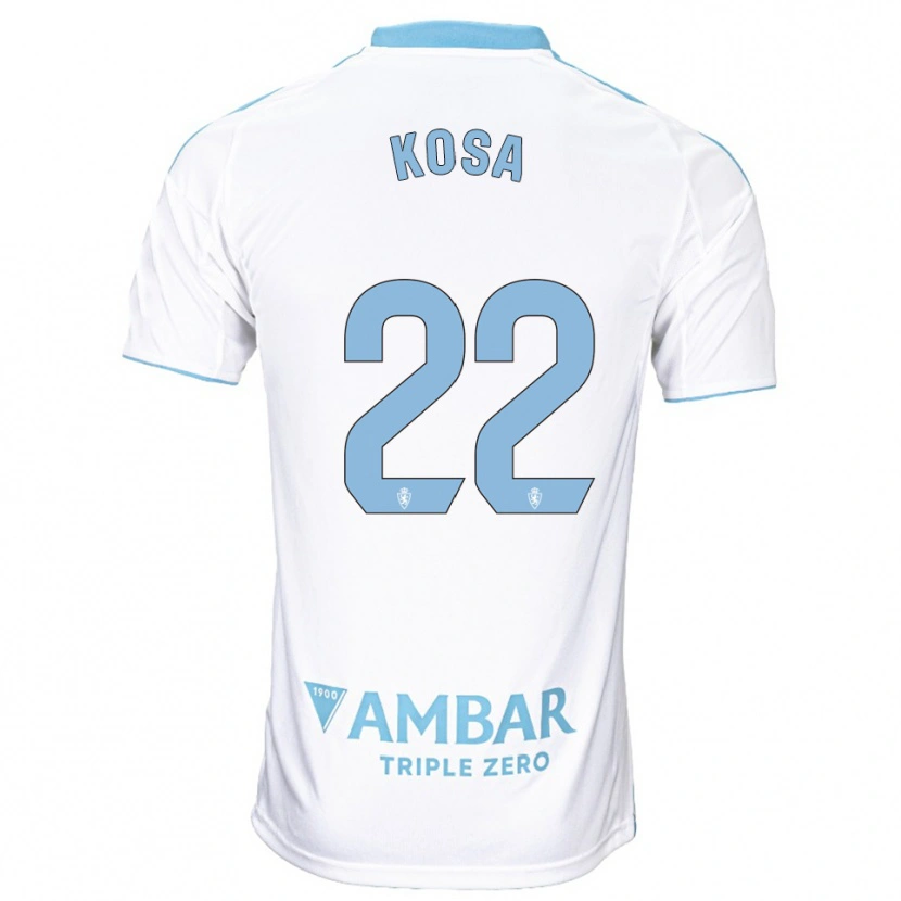 Danxen Herren Sebastian Kosa #22 Weiß Himmelblau Heimtrikot Trikot 2025/26 T-Shirt Österreich