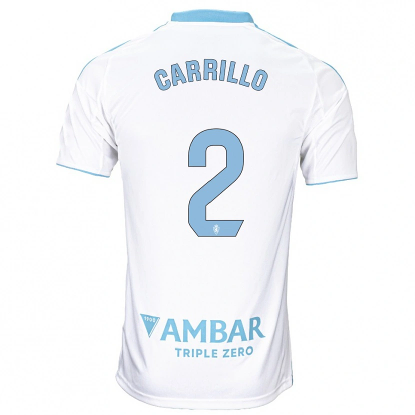 Danxen Herren Hugo Carrillo #2 Weiß Himmelblau Heimtrikot Trikot 2025/26 T-Shirt Österreich