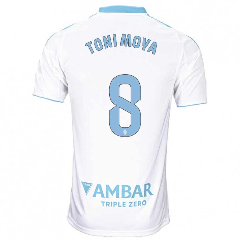 Danxen Herren Toni Moya #8 Weiß Himmelblau Heimtrikot Trikot 2025/26 T-Shirt Österreich