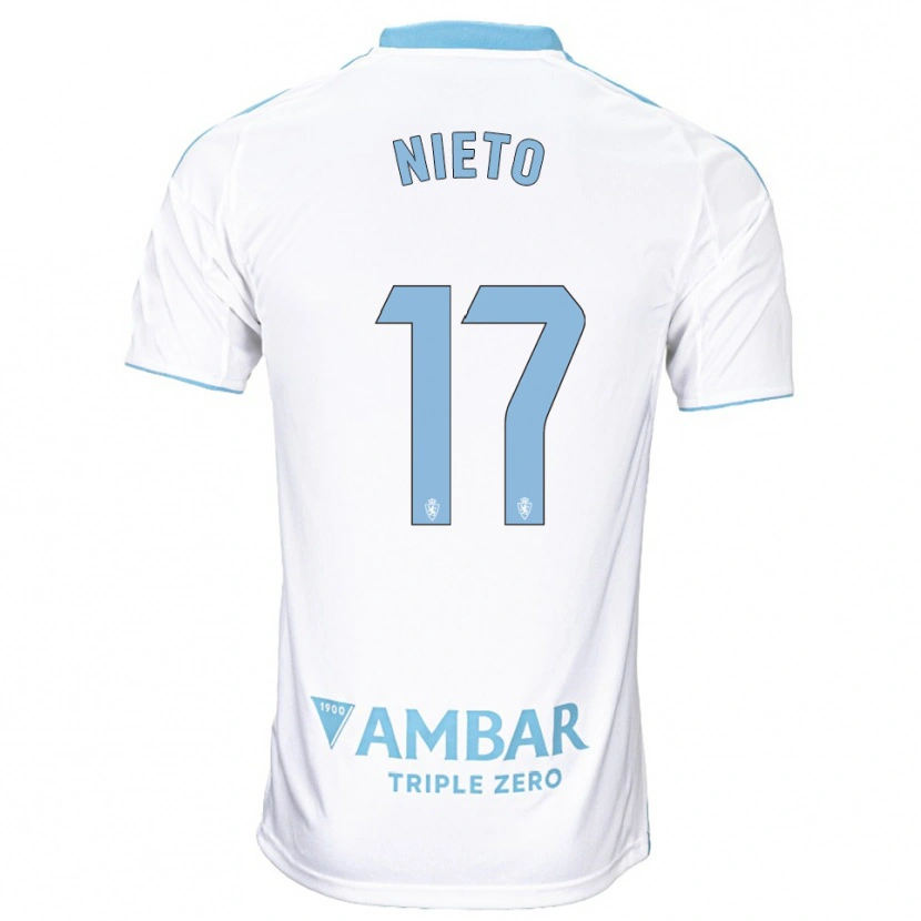 Danxen Herren Carlos Nieto #17 Weiß Himmelblau Heimtrikot Trikot 2025/26 T-Shirt Österreich