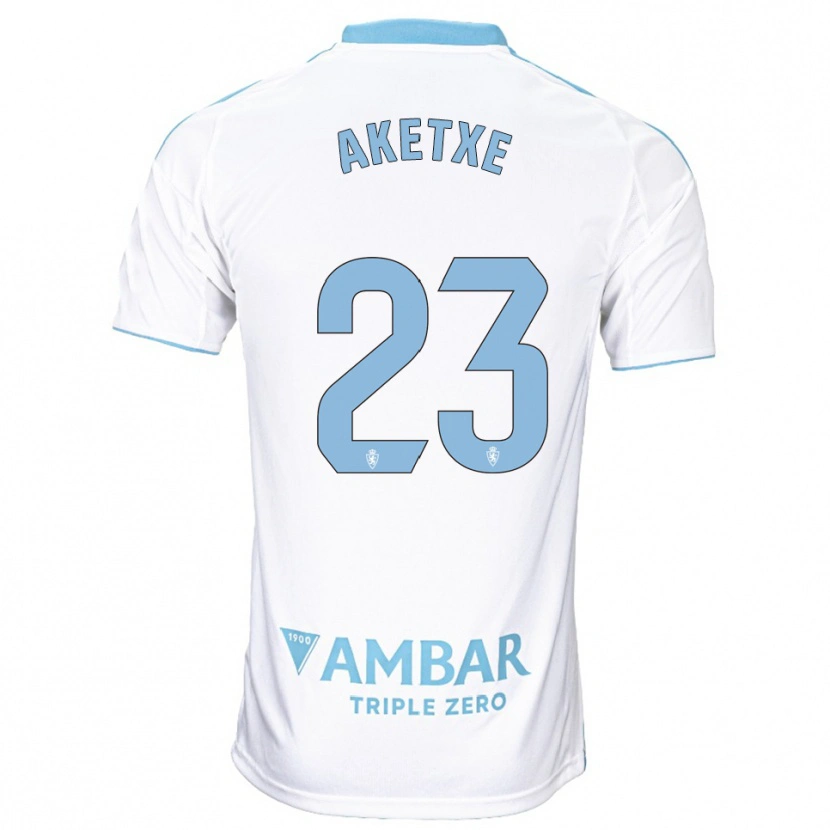 Danxen Herren Ager Aketxe #23 Weiß Himmelblau Heimtrikot Trikot 2025/26 T-Shirt Österreich