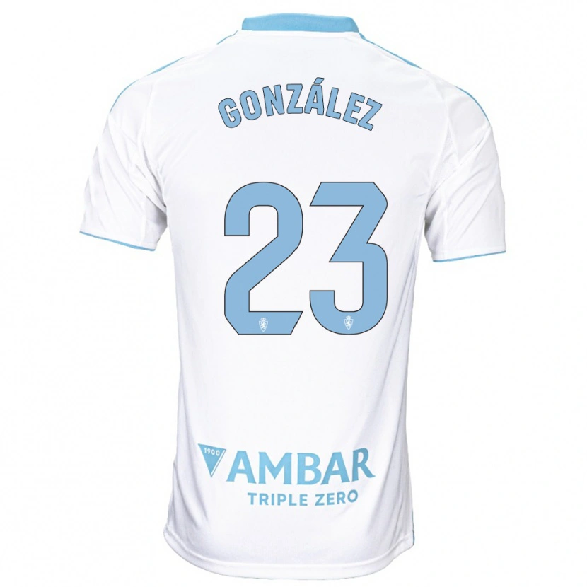 Danxen Herren Álex González #23 Weiß Himmelblau Heimtrikot Trikot 2025/26 T-Shirt Österreich