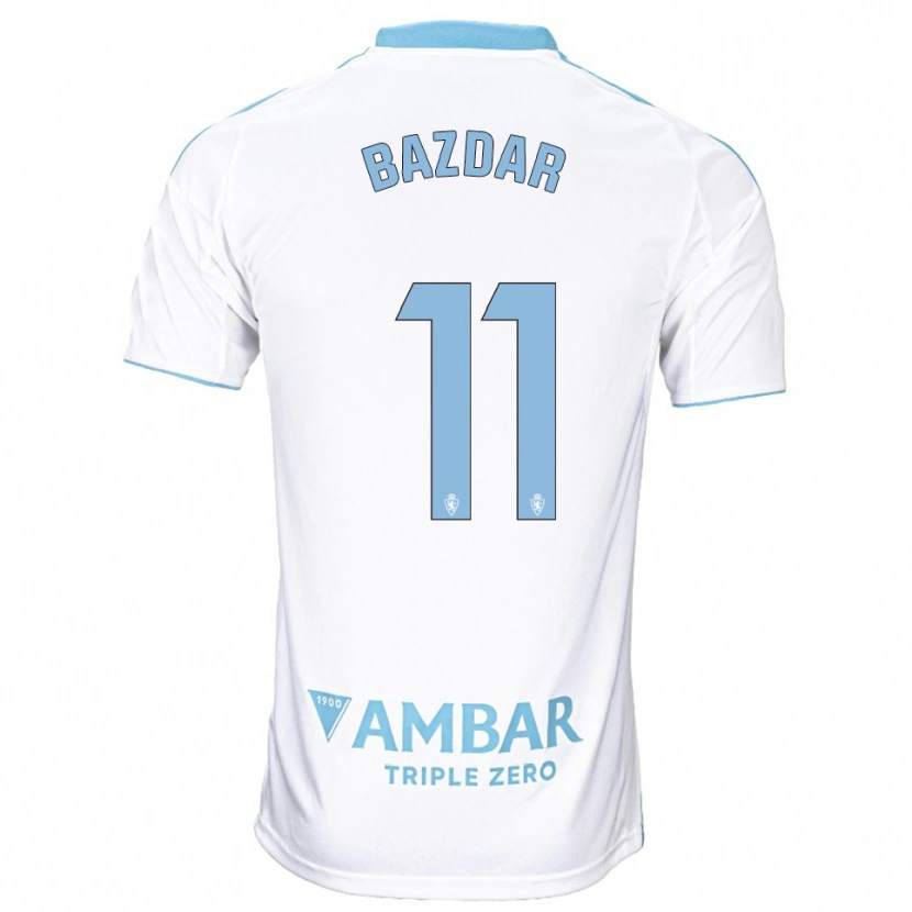 Danxen Herren Samed Bazdar #11 Weiß Himmelblau Heimtrikot Trikot 2025/26 T-Shirt Österreich