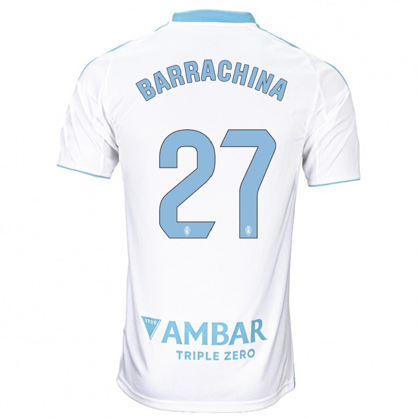 Danxen Herren Hugo Barrachina #27 Weiß Himmelblau Heimtrikot Trikot 2025/26 T-Shirt Österreich