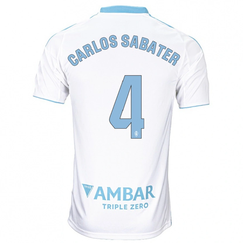 Danxen Herren Juan Carlos Sabater #4 Weiß Himmelblau Heimtrikot Trikot 2025/26 T-Shirt Österreich