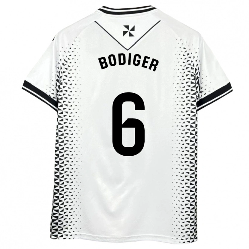Danxen Herren Yann Bodiger #6 Weiß Schwarz Heimtrikot Trikot 2025/26 T-Shirt Österreich