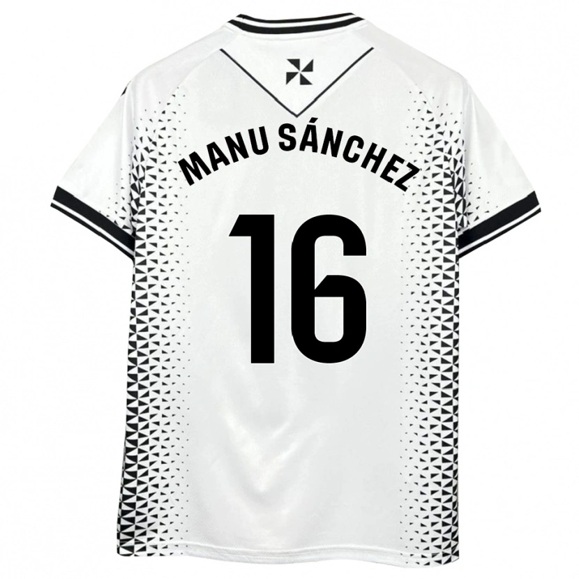 Danxen Herren Manu Sánchez #16 Weiß Schwarz Heimtrikot Trikot 2025/26 T-Shirt Österreich