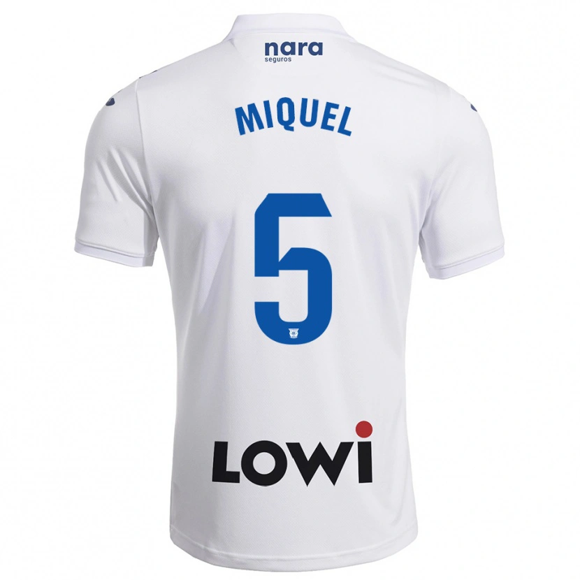 Danxen Herren Ignasi Miquel #5 Weiß Marine Heimtrikot Trikot 2025/26 T-Shirt Österreich