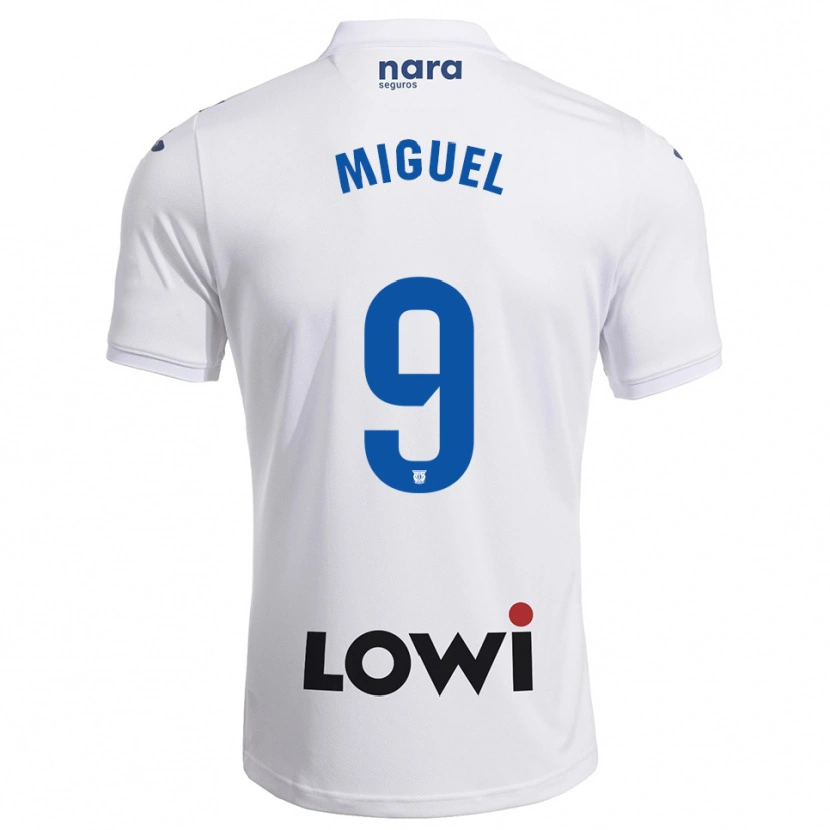 Danxen Herren Miguel De La Fuente #9 Weiß Marine Heimtrikot Trikot 2025/26 T-Shirt Österreich