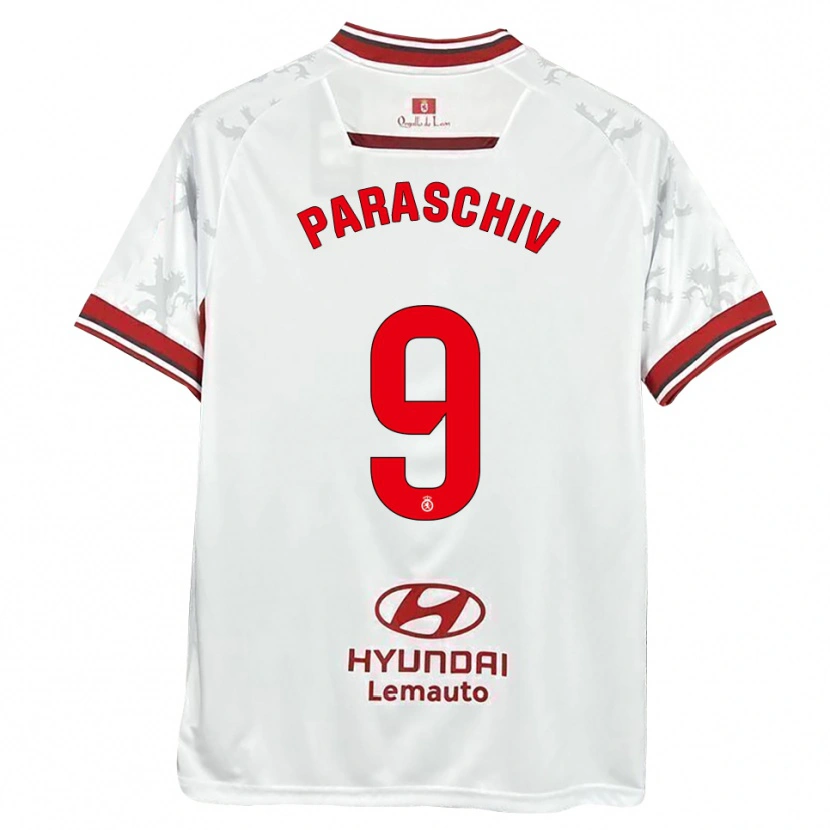 Danxen Herren Daniel Paraschiv #9 Weiß Rot Heimtrikot Trikot 2025/26 T-Shirt Österreich