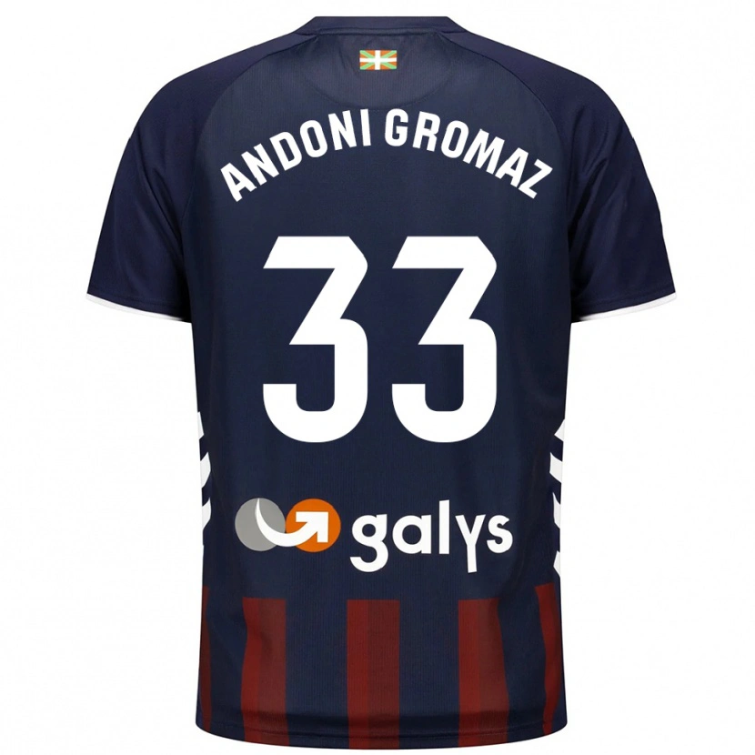 Danxen Herren Jon Andoni Gromaz #33 Marine Rot Heimtrikot Trikot 2025/26 T-Shirt Österreich