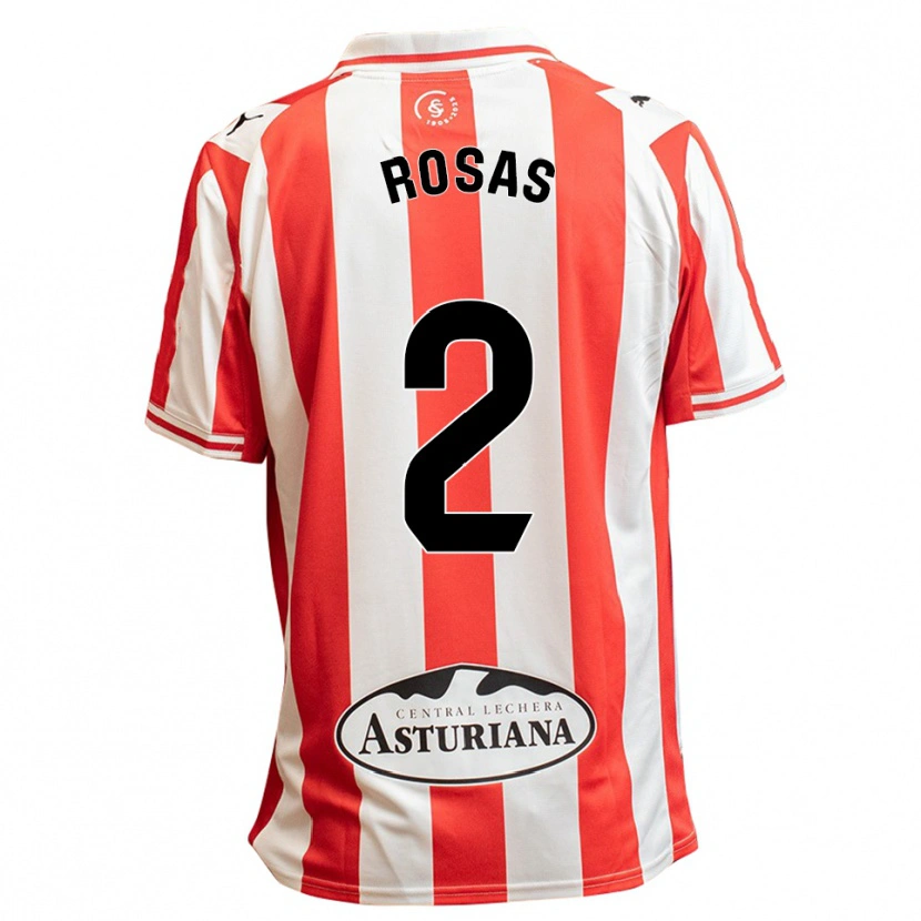 Danxen Herren Guille Rosas #2 Weiß Rot Heimtrikot Trikot 2025/26 T-Shirt Österreich
