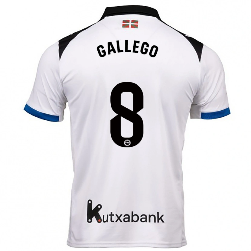 Danxen Herren Óscar Gallego #8 Weiß Blau Auswärtstrikot Trikot 2025/26 T-Shirt Österreich