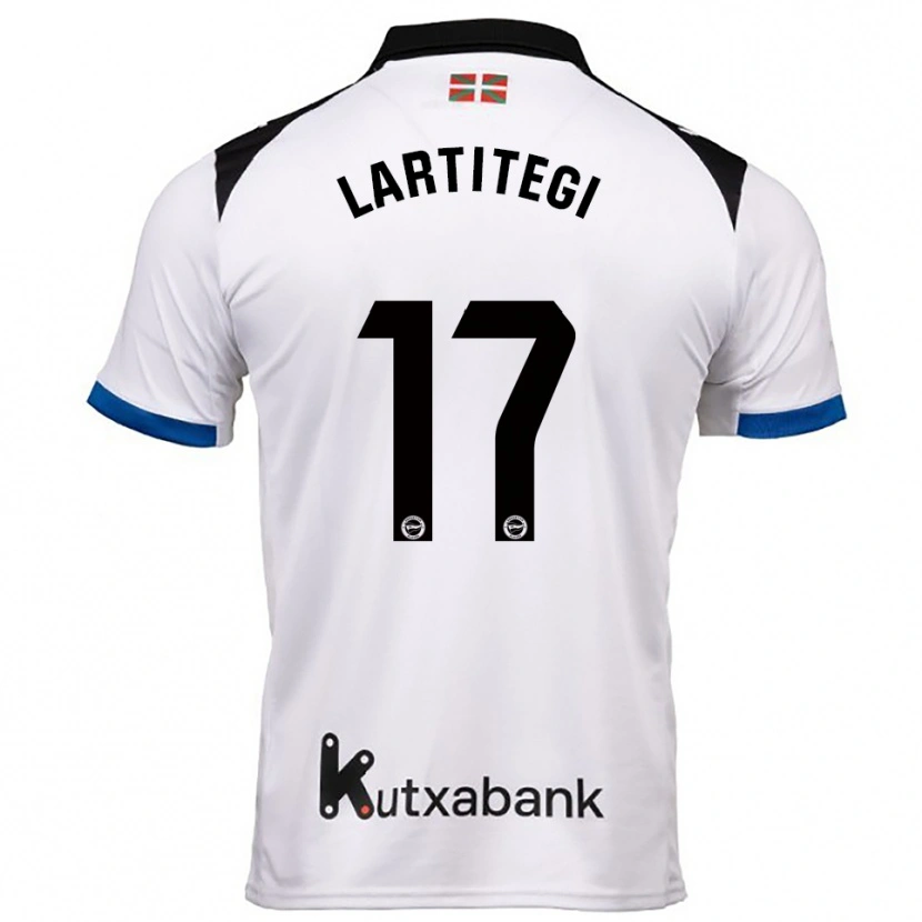Danxen Herren Julen Lartitegi #17 Weiß Blau Auswärtstrikot Trikot 2025/26 T-Shirt Österreich