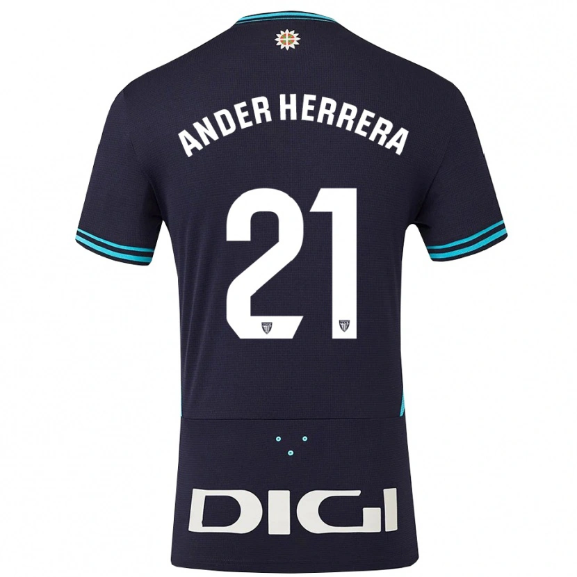 Danxen Herren Ander Herrera #21 Marine Himmelblau Auswärtstrikot Trikot 2025/26 T-Shirt Österreich