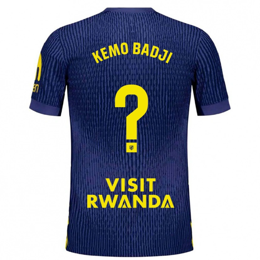 Danxen Herren Abdou Kemo Badji #0 Marine Gelb Auswärtstrikot Trikot 2025/26 T-Shirt Österreich