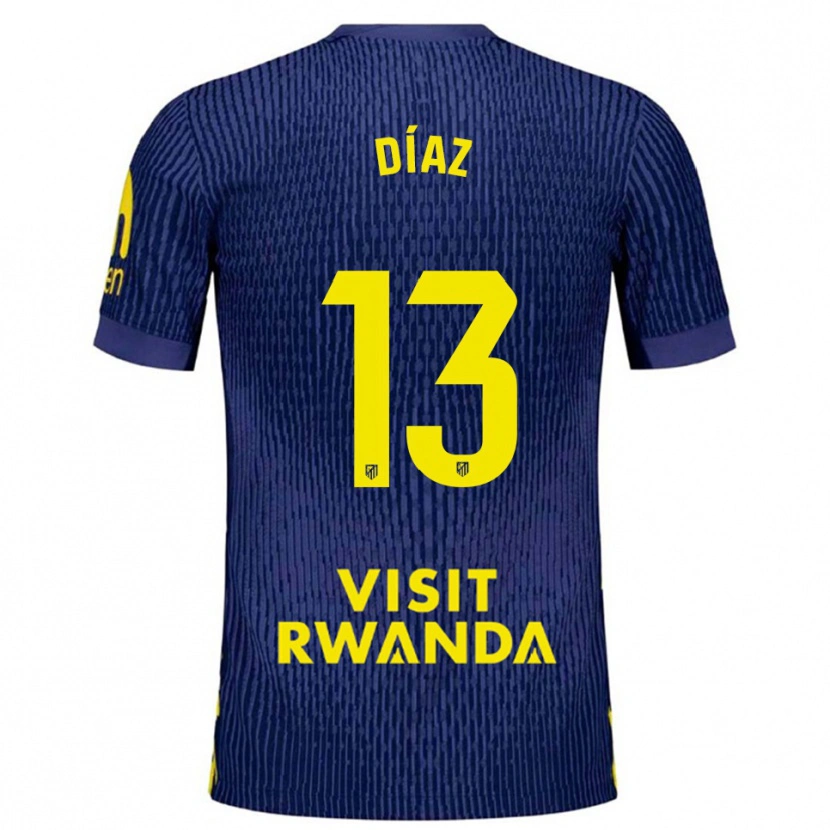 Danxen Herren Diego Díaz #13 Marine Gelb Auswärtstrikot Trikot 2025/26 T-Shirt Österreich