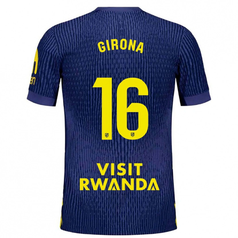 Danxen Herren Raúl Girona #16 Marine Gelb Auswärtstrikot Trikot 2025/26 T-Shirt Österreich