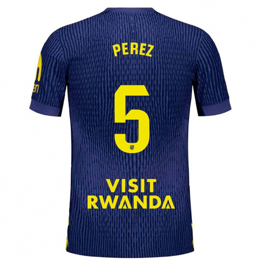 Danxen Herren Xènia Pérez #5 Marine Gelb Auswärtstrikot Trikot 2025/26 T-Shirt Österreich