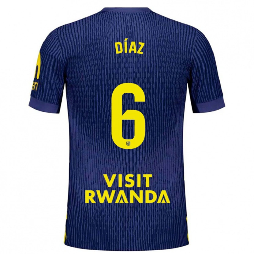 Danxen Herren Javier Díaz #6 Marine Gelb Auswärtstrikot Trikot 2025/26 T-Shirt Österreich
