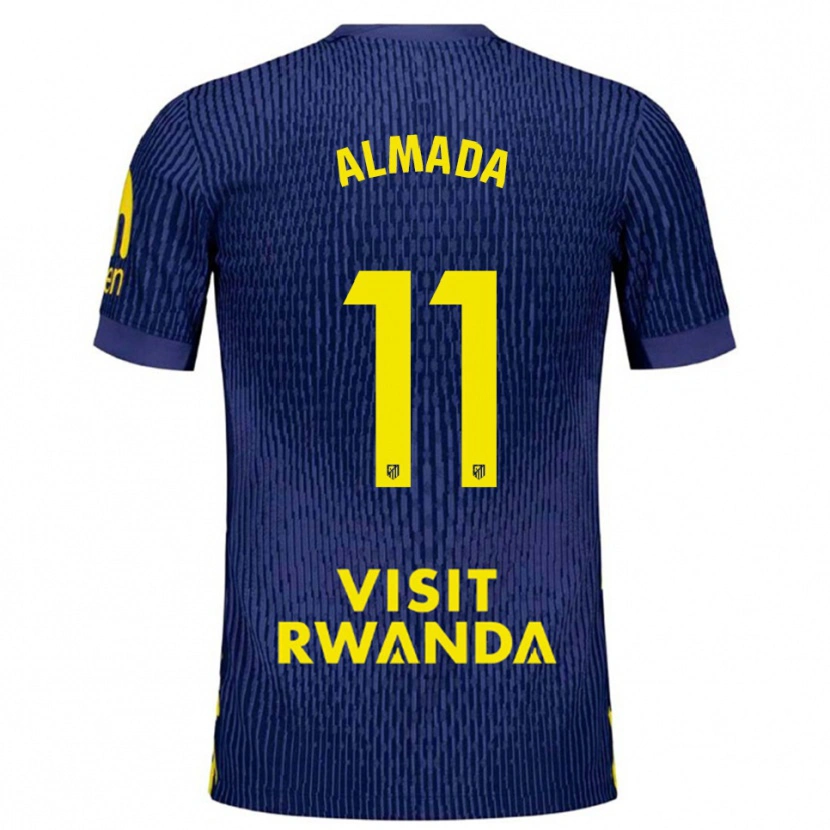 Danxen Herren Thiago Almada #11 Marine Gelb Auswärtstrikot Trikot 2025/26 T-Shirt Österreich