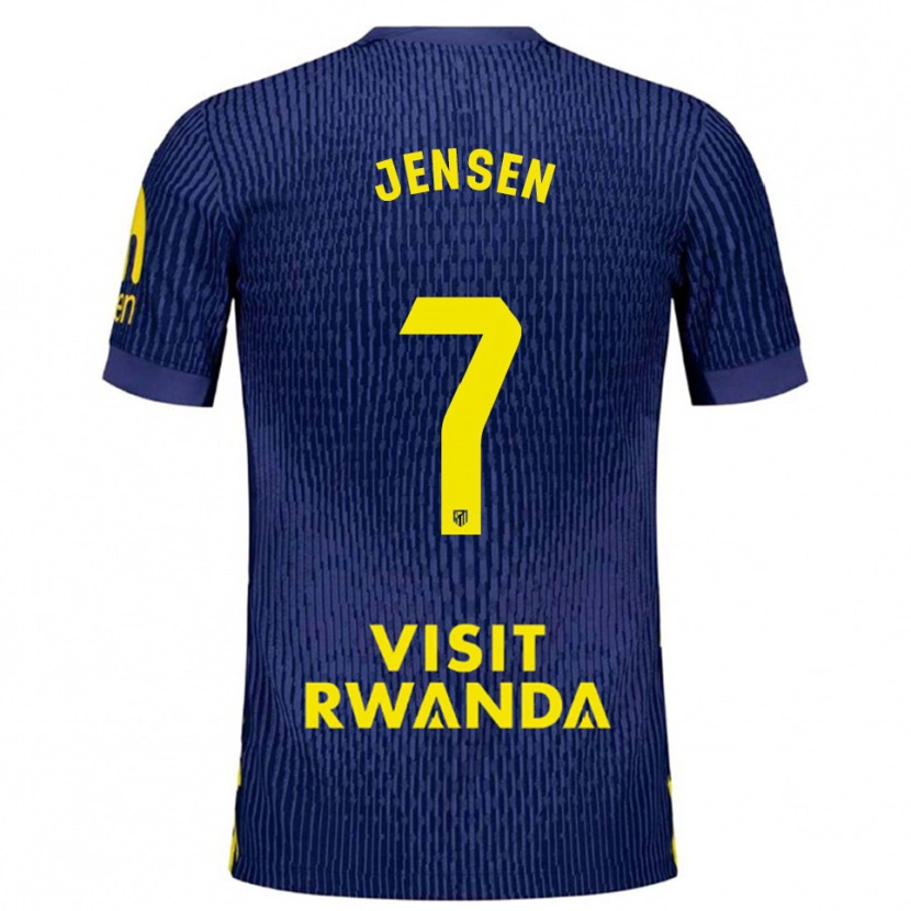 Danxen Herren Synne Jensen #7 Marine Gelb Auswärtstrikot Trikot 2025/26 T-Shirt Österreich