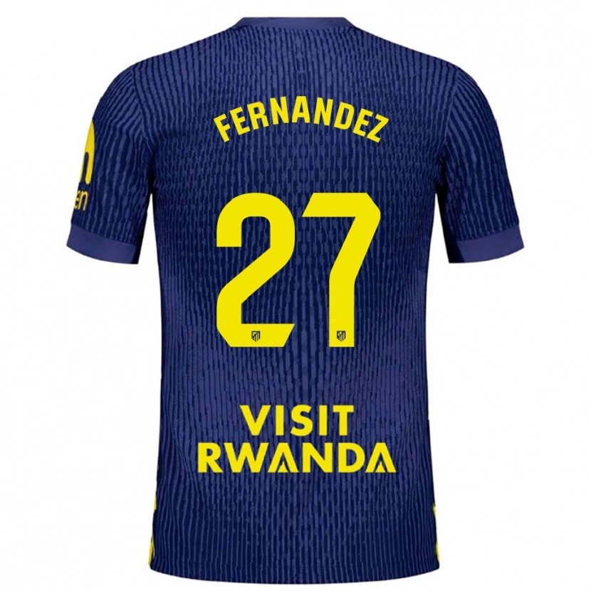 Danxen Herren Alexia Fernández #27 Marine Gelb Auswärtstrikot Trikot 2025/26 T-Shirt Österreich