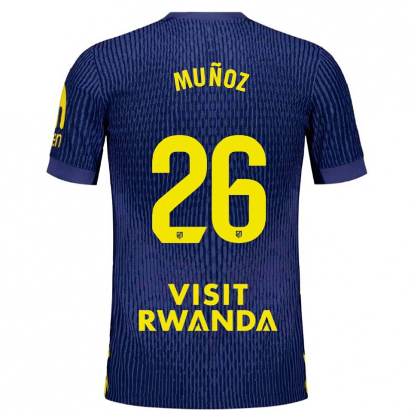Danxen Herren Izan Muñoz #26 Marine Gelb Auswärtstrikot Trikot 2025/26 T-Shirt Österreich