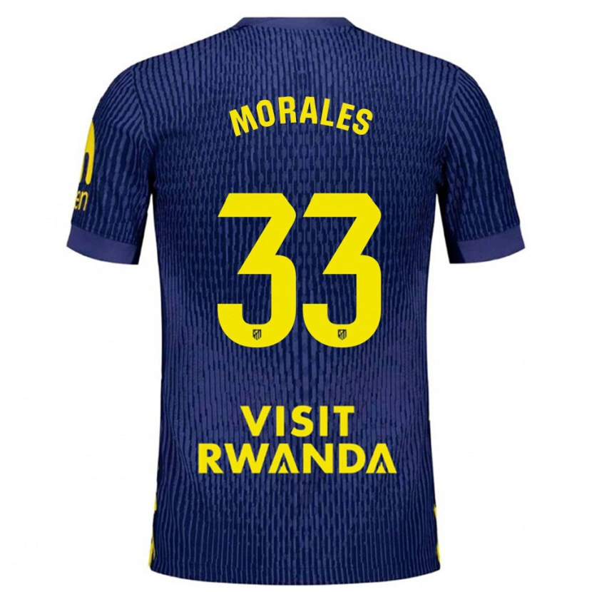 Danxen Herren Luismi Morales #33 Marine Gelb Auswärtstrikot Trikot 2025/26 T-Shirt Österreich