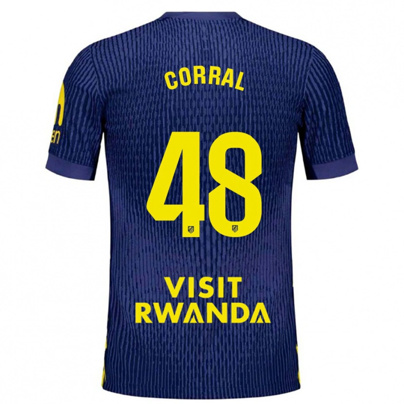 Danxen Herren Adrián Corral #48 Marine Gelb Auswärtstrikot Trikot 2025/26 T-Shirt Österreich