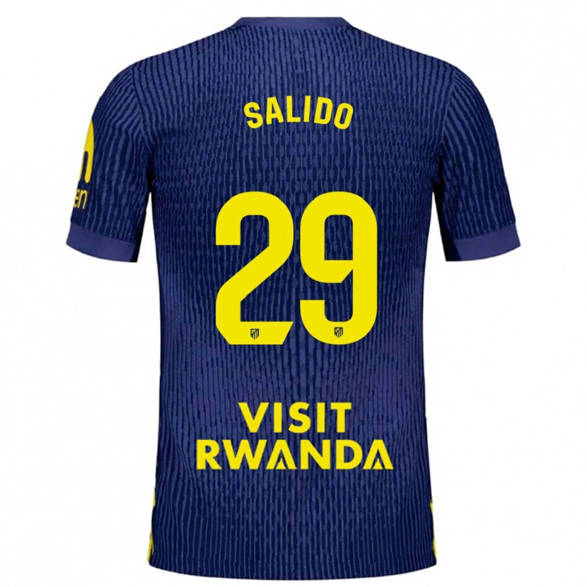 Danxen Herren Alberto Salido #29 Marine Gelb Auswärtstrikot Trikot 2025/26 T-Shirt Österreich