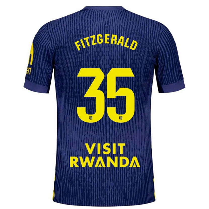 Danxen Herren Daniel Fitzgerald #35 Marine Gelb Auswärtstrikot Trikot 2025/26 T-Shirt Österreich