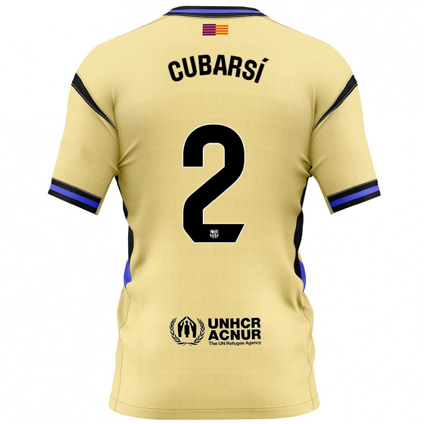 Danxen Herren Pau Cubarsí #2 Gelb Schwarz Auswärtstrikot Trikot 2025/26 T-Shirt Österreich