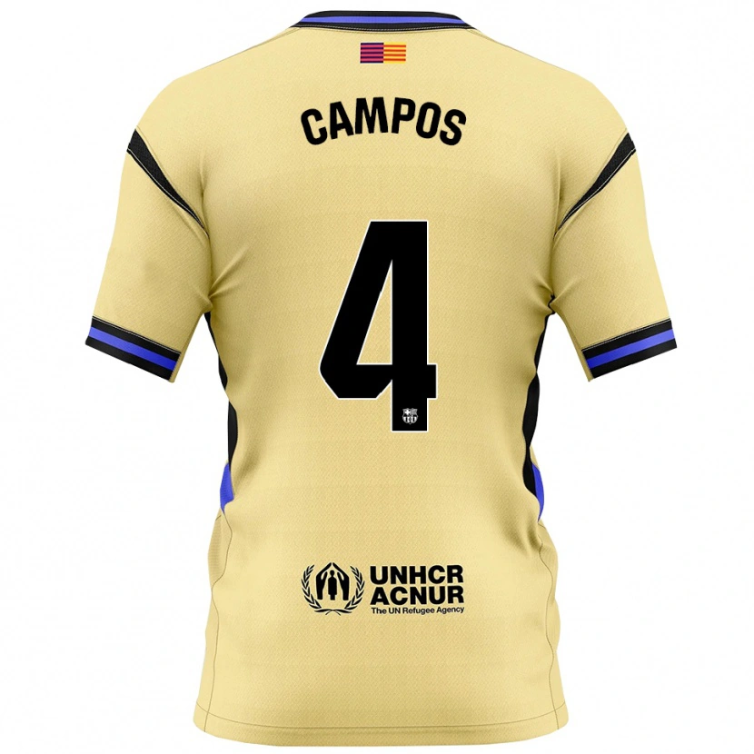 Danxen Herren Alex Campos #4 Gelb Schwarz Auswärtstrikot Trikot 2025/26 T-Shirt Österreich