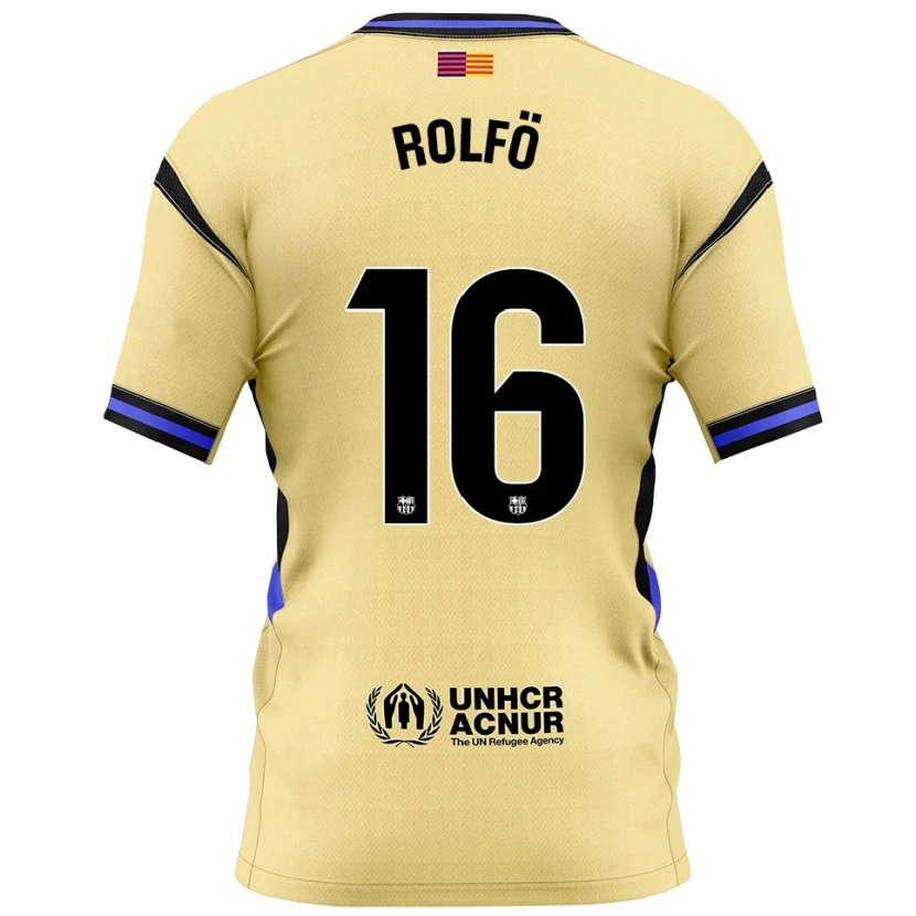Danxen Herren Fridolina Rolfo #16 Gelb Schwarz Auswärtstrikot Trikot 2025/26 T-Shirt Österreich