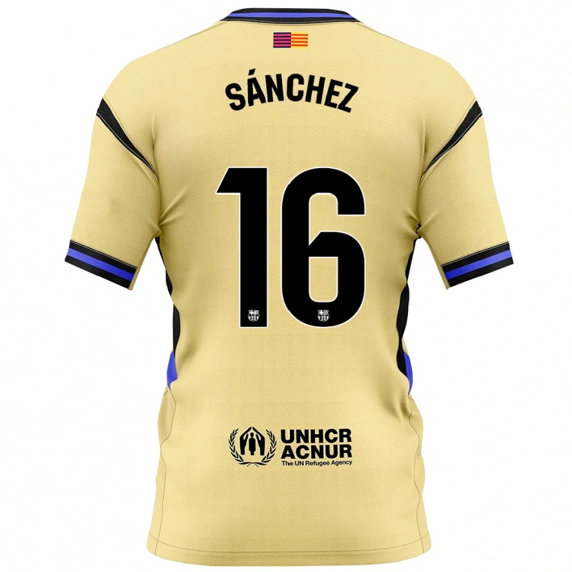 Danxen Herren Edu Sánchez #16 Gelb Schwarz Auswärtstrikot Trikot 2025/26 T-Shirt Österreich