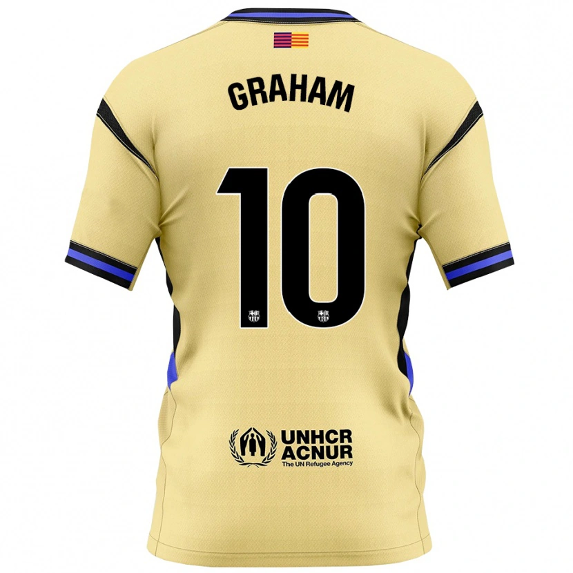 Danxen Herren Caroline Graham Hansen #10 Gelb Schwarz Auswärtstrikot Trikot 2025/26 T-Shirt Österreich