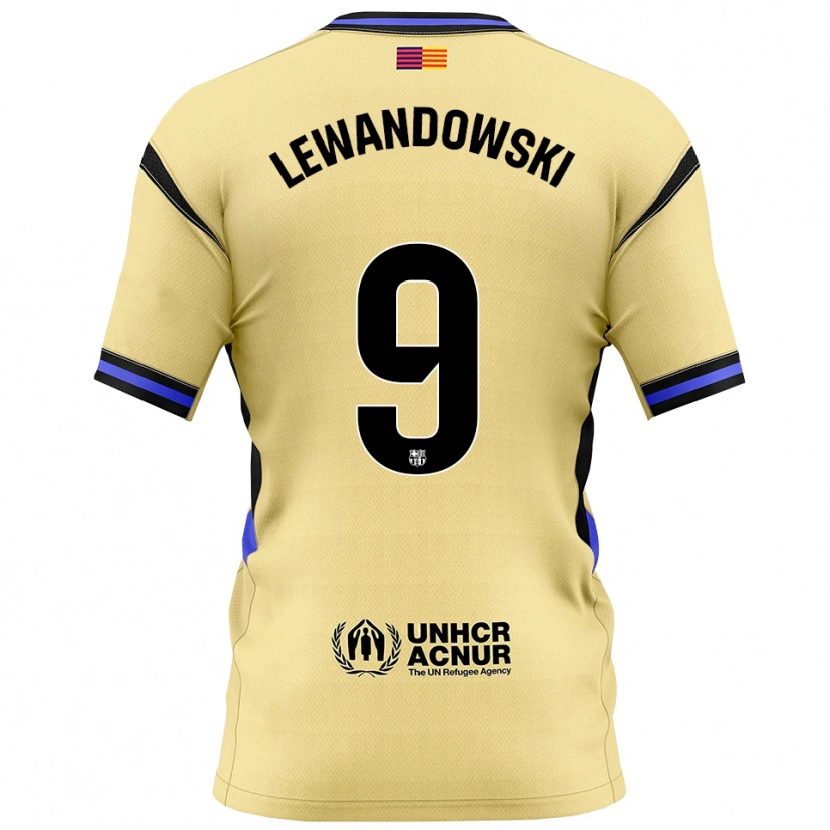 Danxen Herren Robert Lewandowski #9 Gelb Schwarz Auswärtstrikot Trikot 2025/26 T-Shirt Österreich