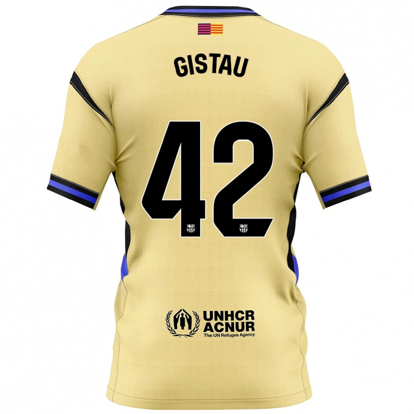 Danxen Herren Òscar Gistau #42 Gelb Schwarz Auswärtstrikot Trikot 2025/26 T-Shirt Österreich