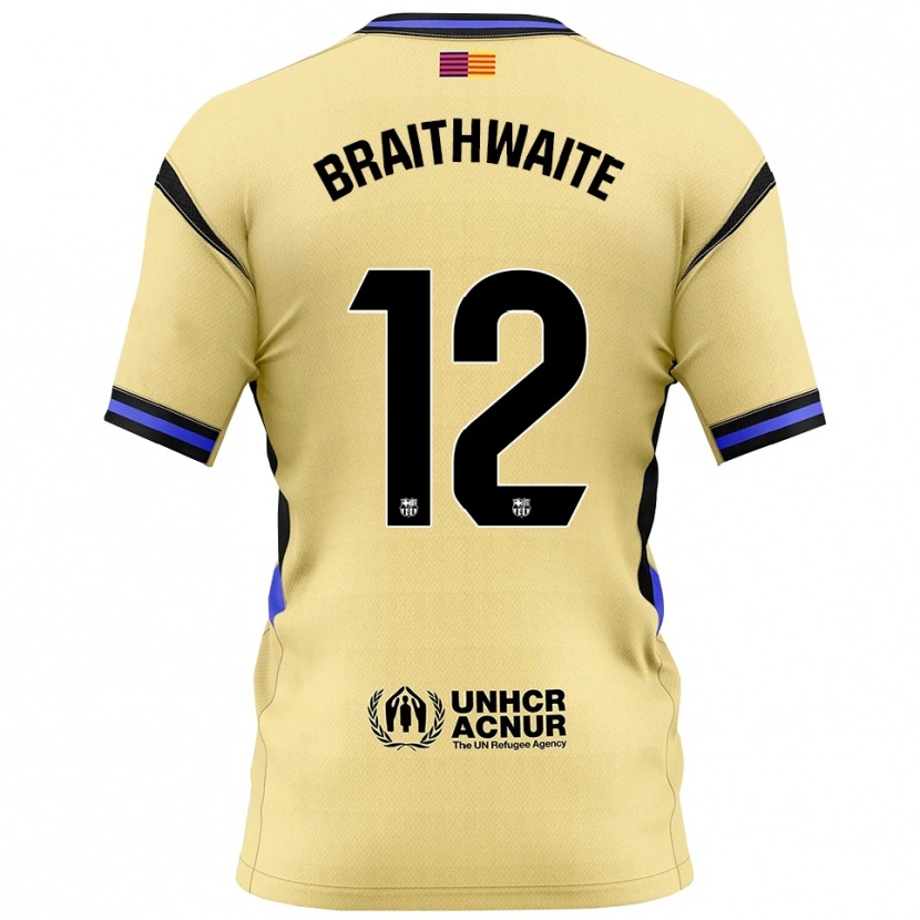 Danxen Herren Martin Braithwaite #12 Gelb Schwarz Auswärtstrikot Trikot 2025/26 T-Shirt Österreich
